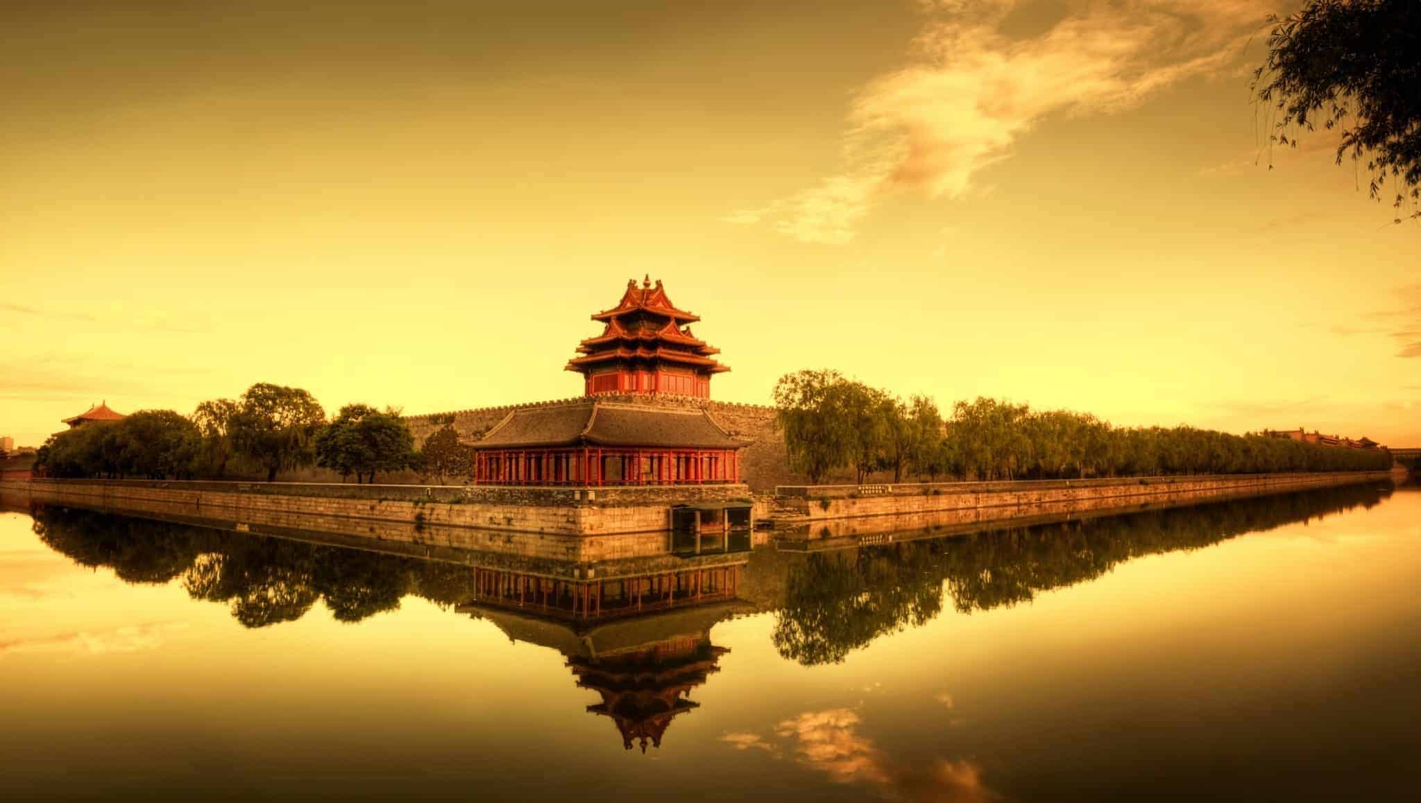 Beijing den forbudte by fra vandet