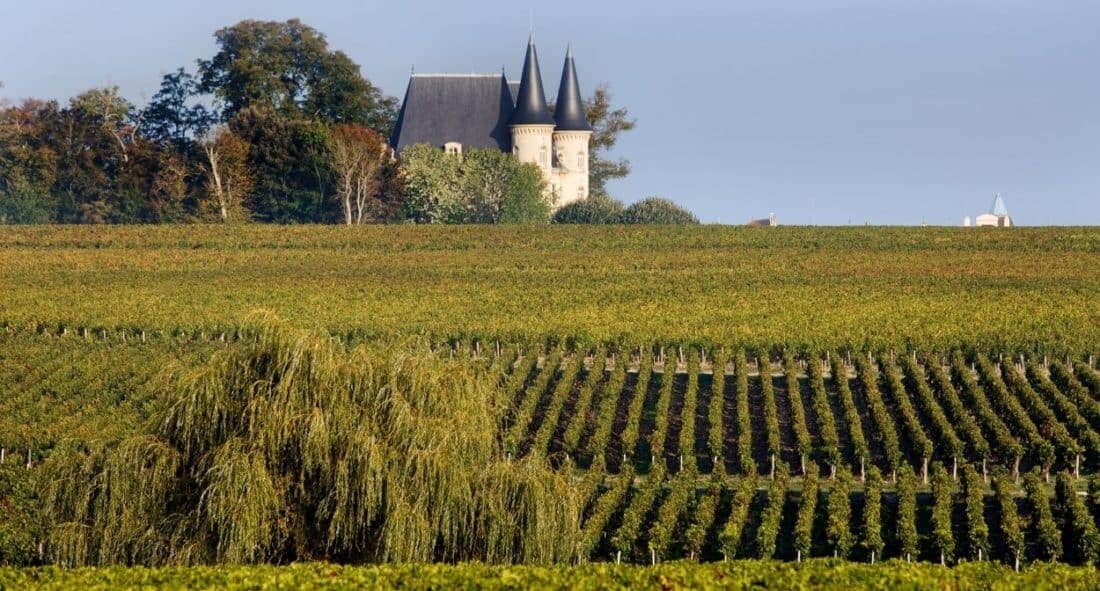 Bordeaux Frankrig. Chateau Pichon Longueville, fransk vin