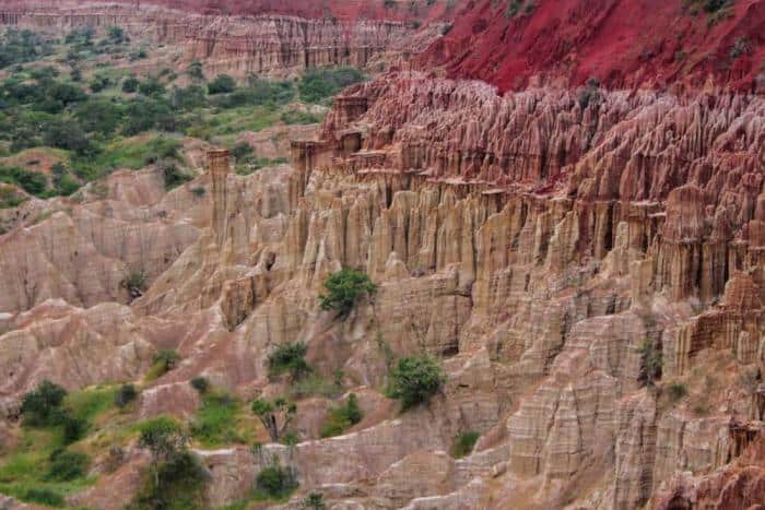 Viewpoint of Moon, a long of the years the erosion did this beautiful landscape. Near the Kissama National Park