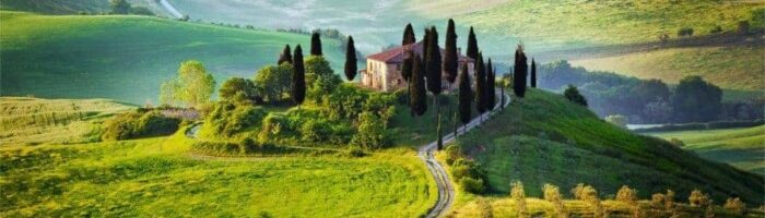 Toscana og vinmarker