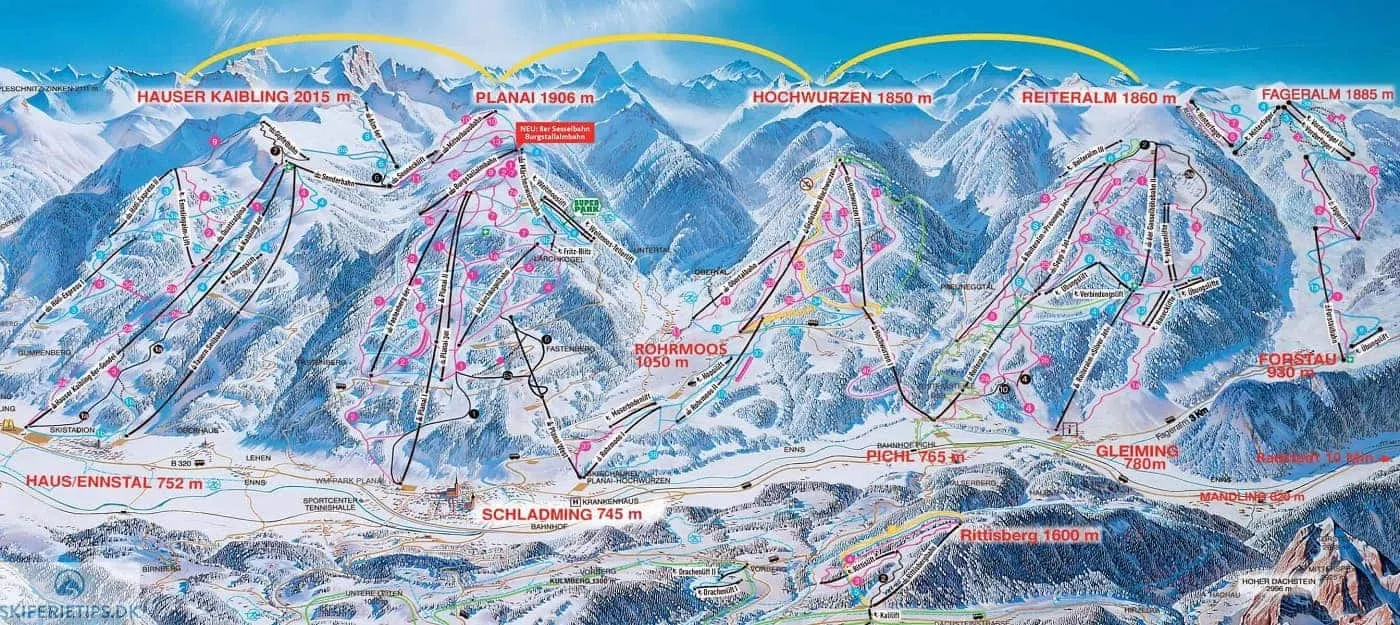 Schladming pistekort