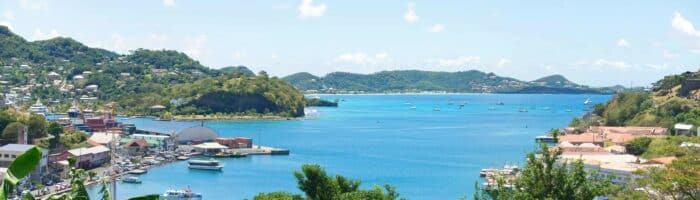 Rejser til Caribien Caribbean sea - Grenada island - Saint George`s - Inner harbor and Devils bay - West indies