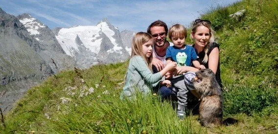 Glocknerstrasse, hele familien nået nemt op til toppen af Europa