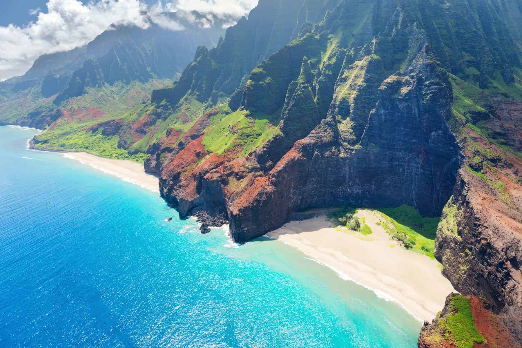 Na Pali kysten på Kauai island på Hawaii endnu en smuk dag