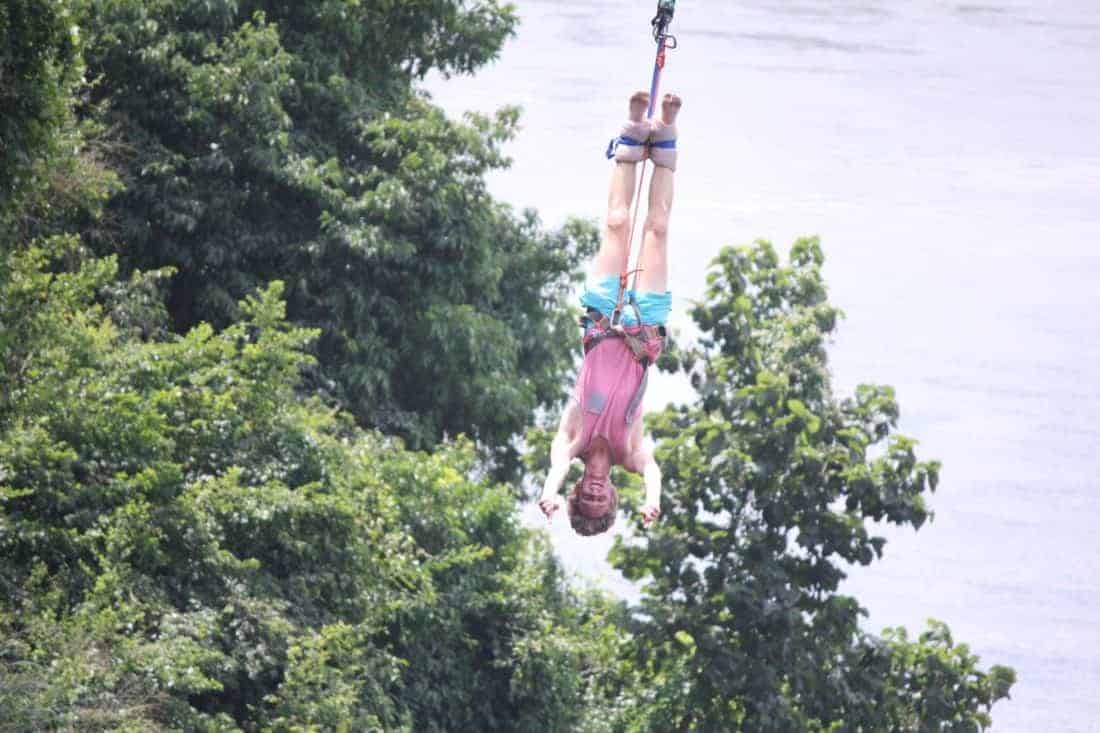 bungee jumping for real in Uganda