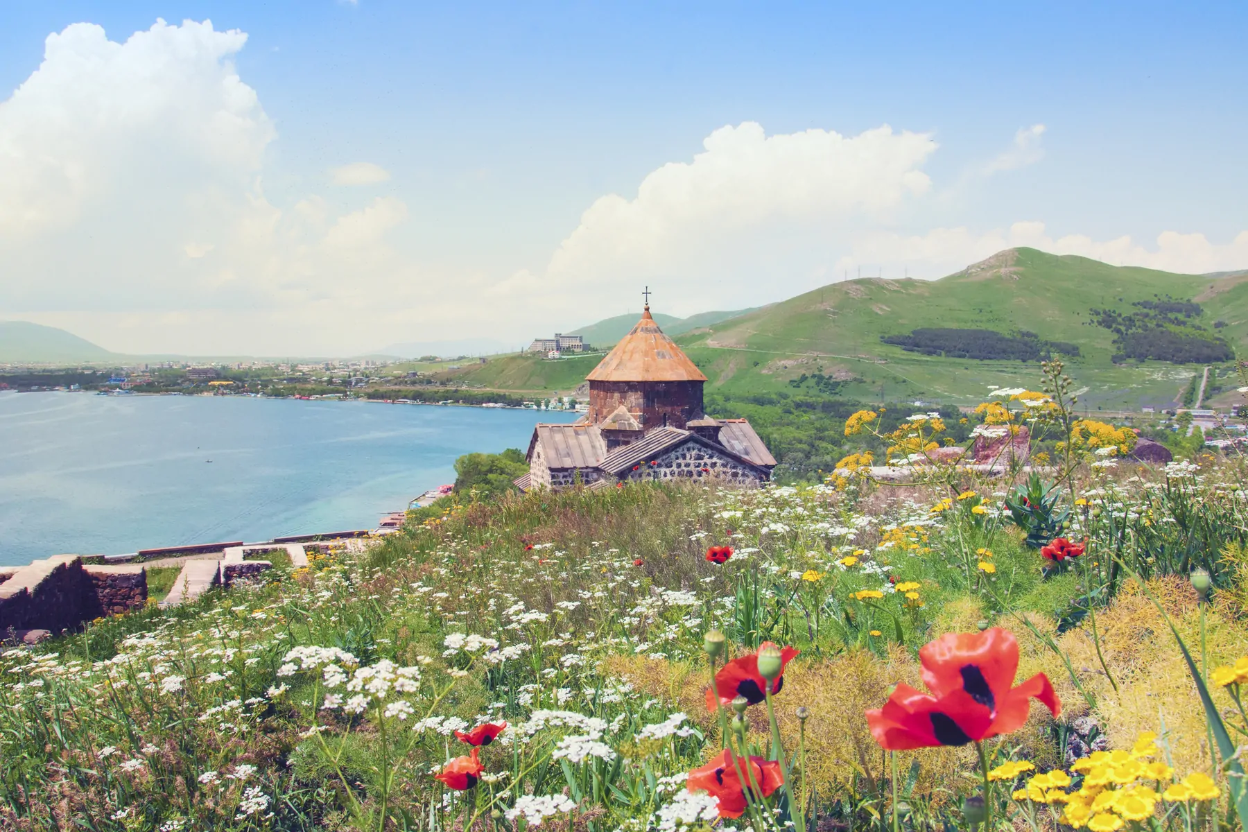 Lake Sevan i Armenien