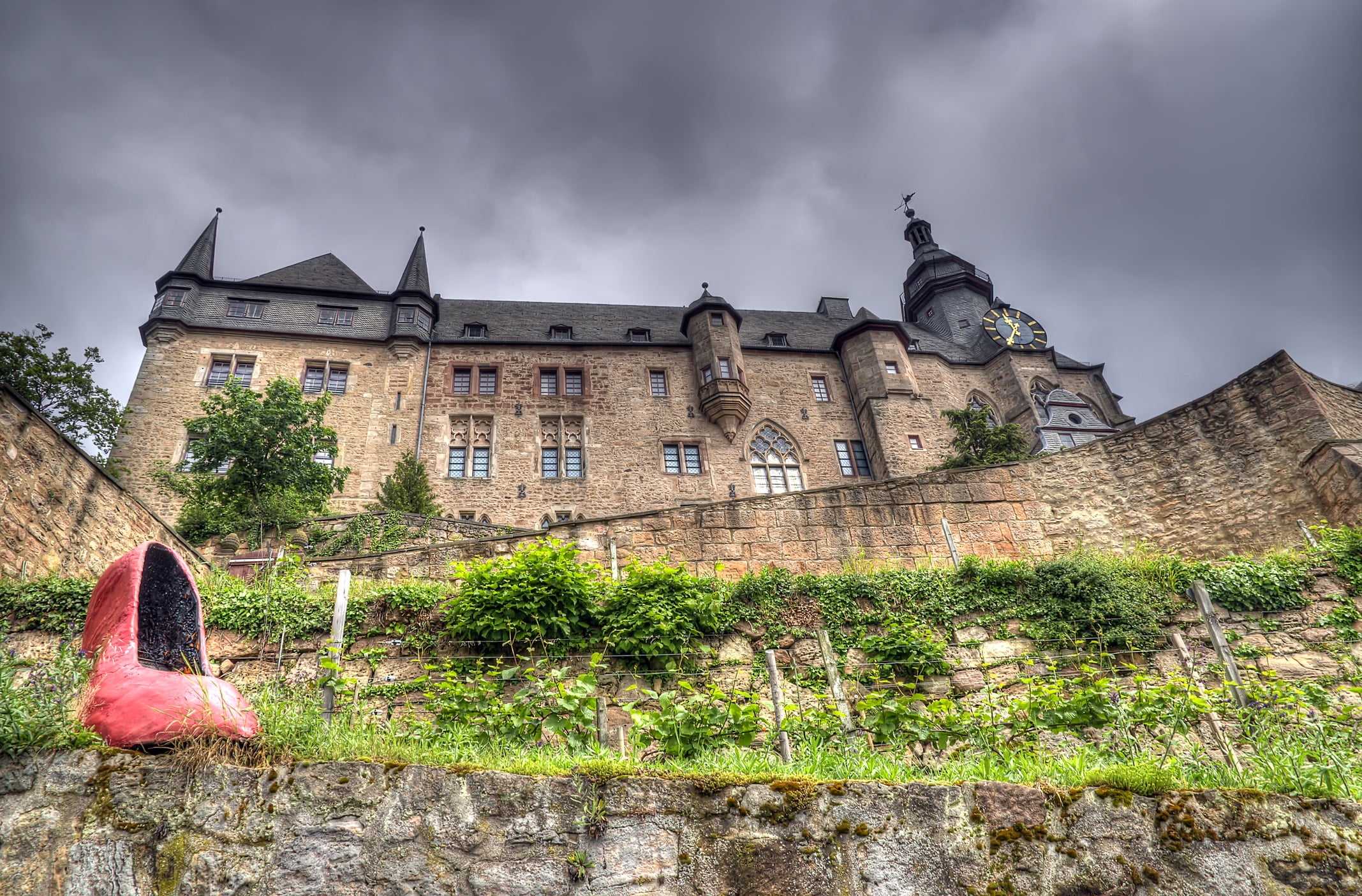 Marburger Schloss (Marburg castle) is a castle in Marburg, Hesse, Germany, built in the 11th century as a fort. The building is today used partly as a museum and as an event site.