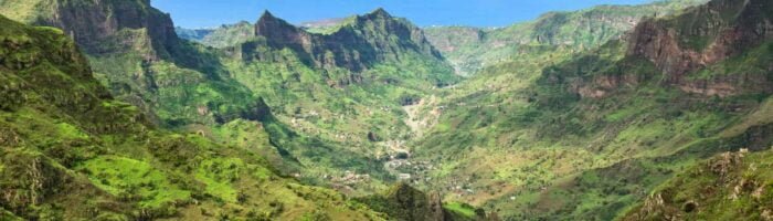 Serra MalRejser til Kap Verde. Serra Malagueta mountains in Santiago Island Cape Verde