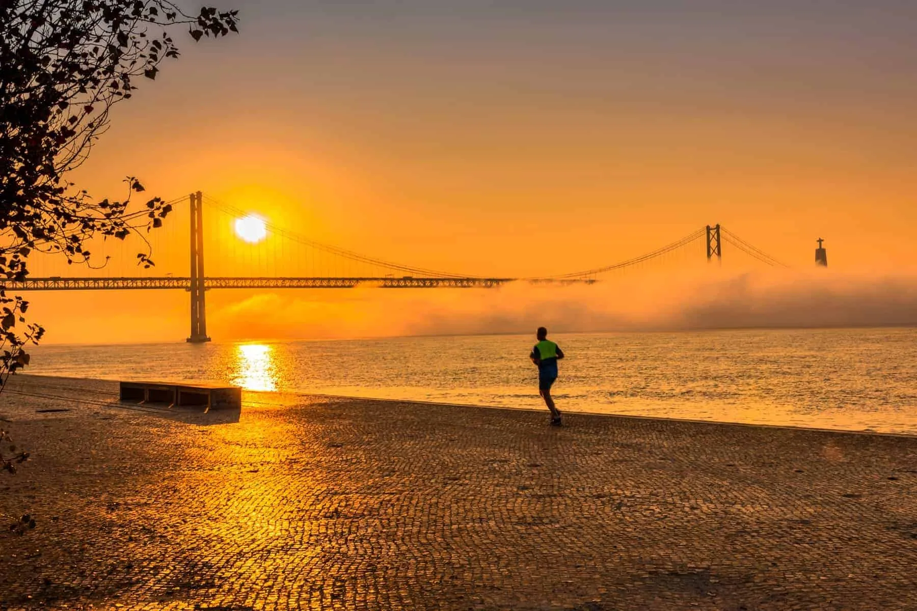 This photo was taken along Tagus River in Belem, Lisbon, Portugal. Belem is the southwesternmost civil parish of the municipality of Lisbon. Located at the mouth of the Tagus river, it is located 6 km 3.7 mi west of the city center and 2 km 1.2 mi west of the Ponte 25 de Abril 25th of April Bridge. The 25 de Abril Bridge is a suspension bridge connecting the city of Lisbon, capital of Portugal, to the municipality of Almada on the left south bank of the Tagus river.