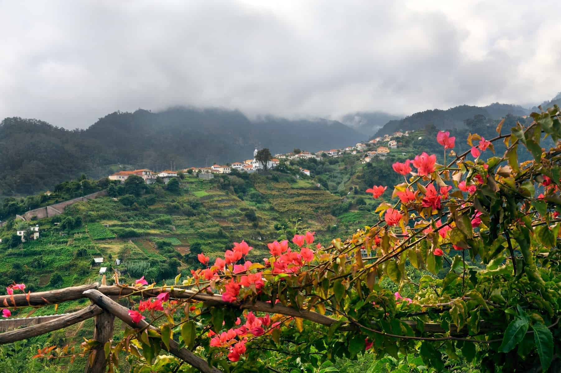 Village on the north coast of Madeira island, Portugal