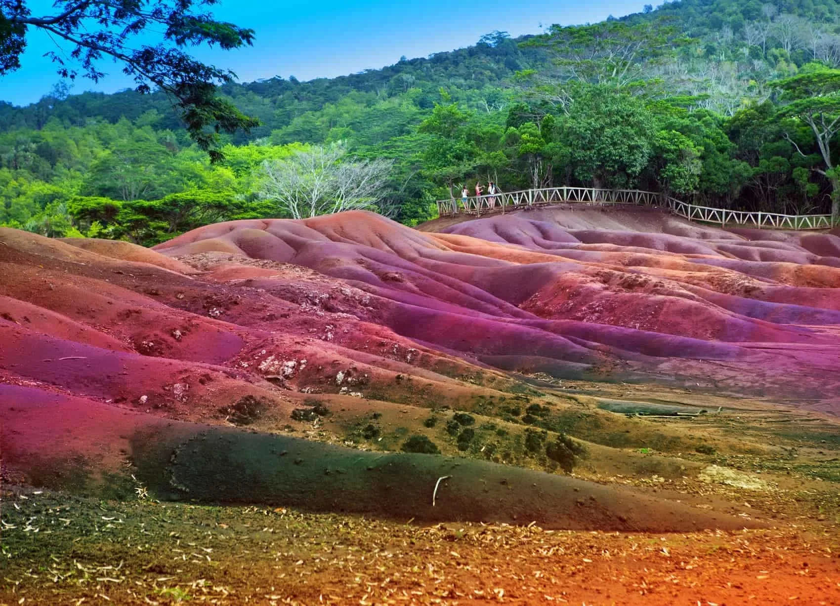 Main sight of Mauritius- Chamarel- seven color lands