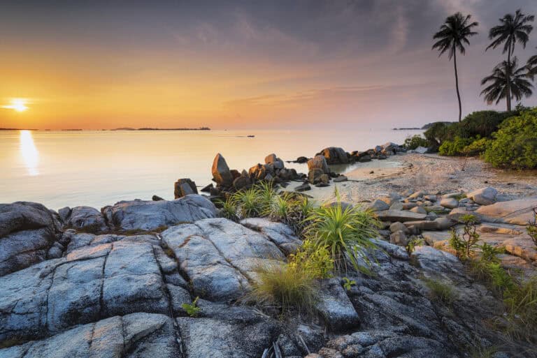 Bintan Island solopgang over havet