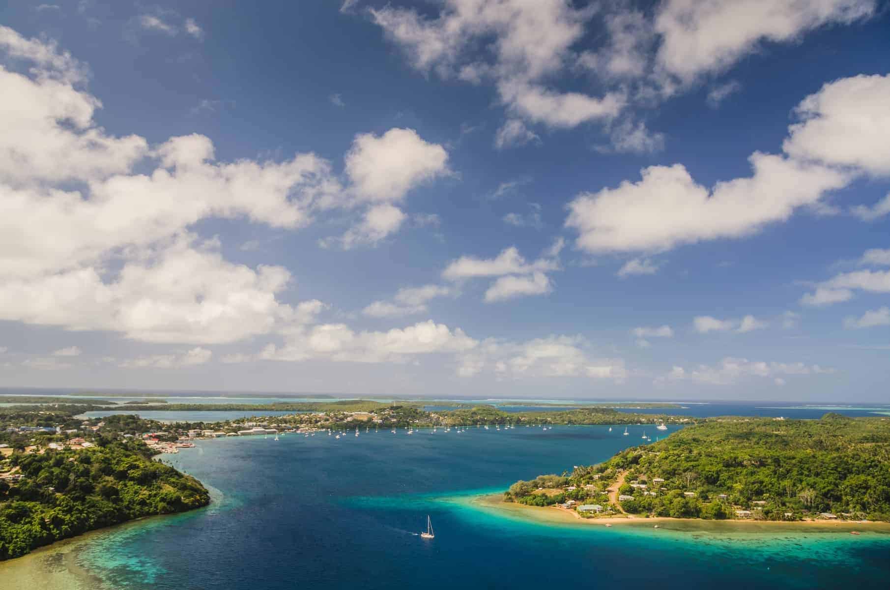 Kingdom of Tonga viewed from above