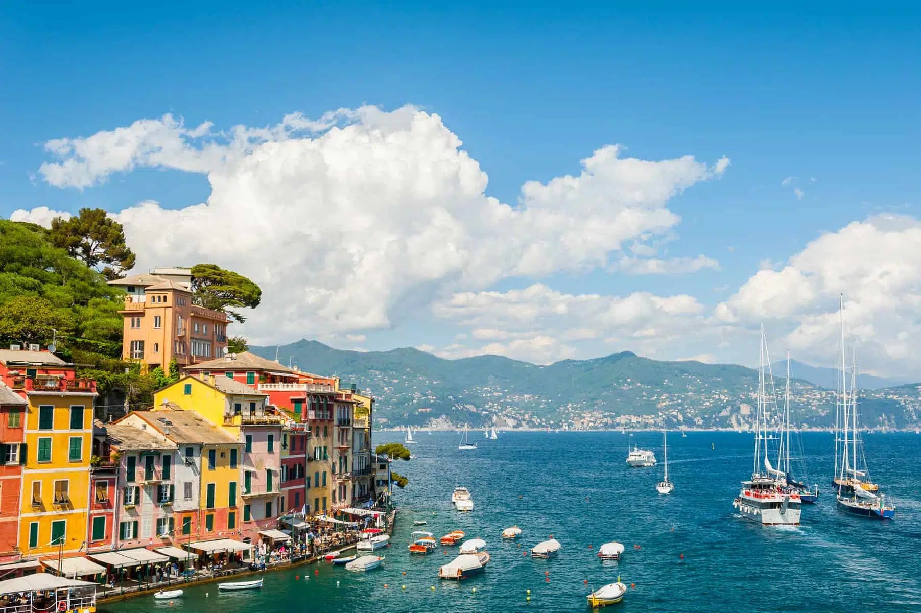 Beautiful sea coast in Portofino, Italy