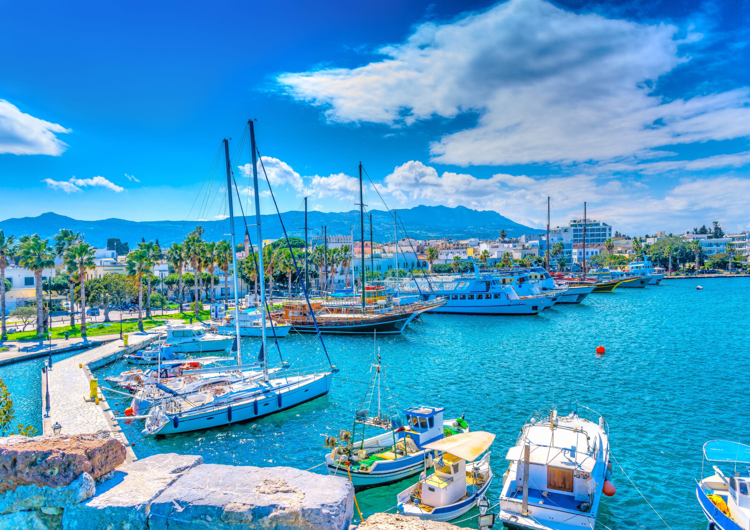 havnen på Kos i Grækenland