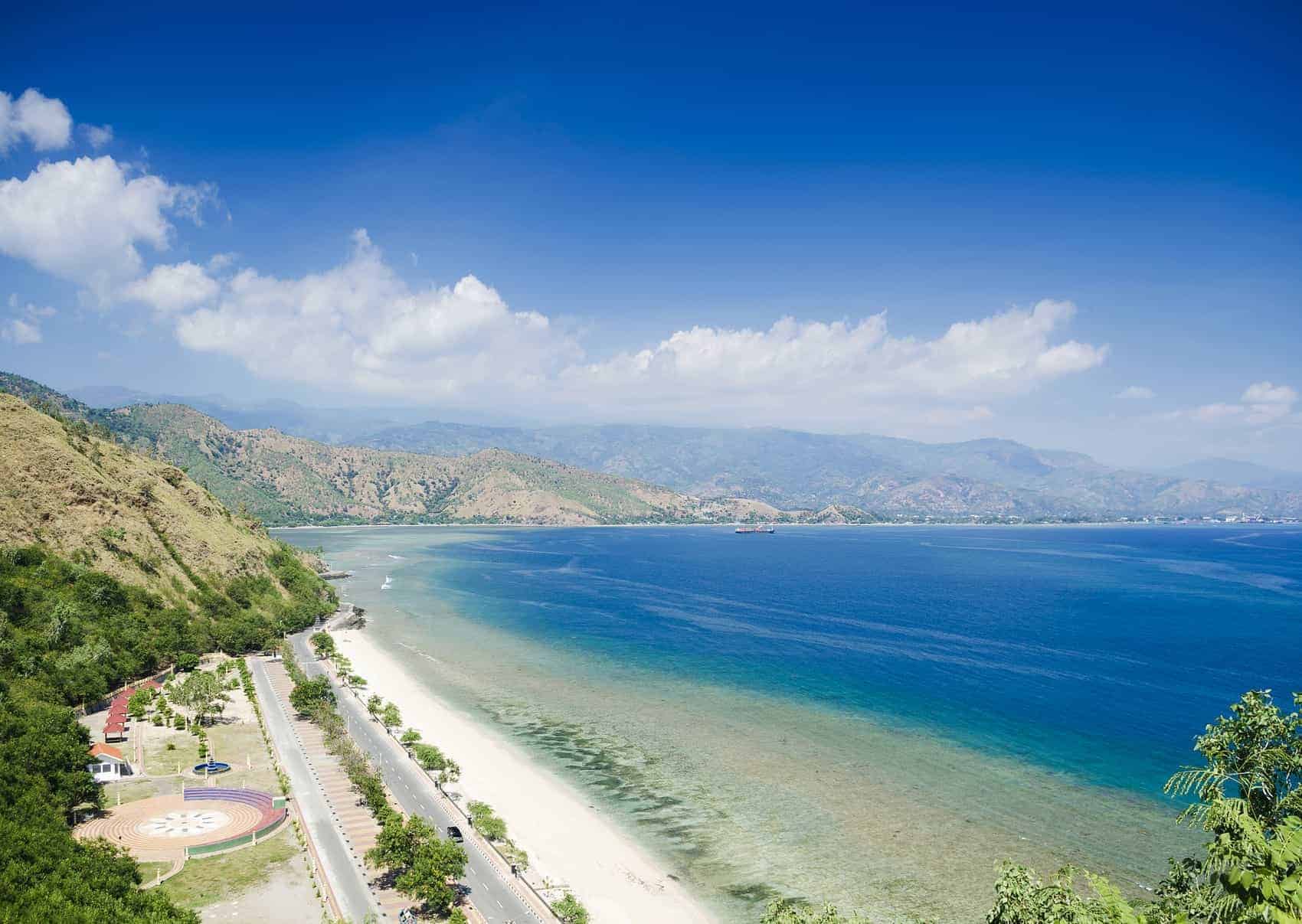 cristo rei beach near dili east timor