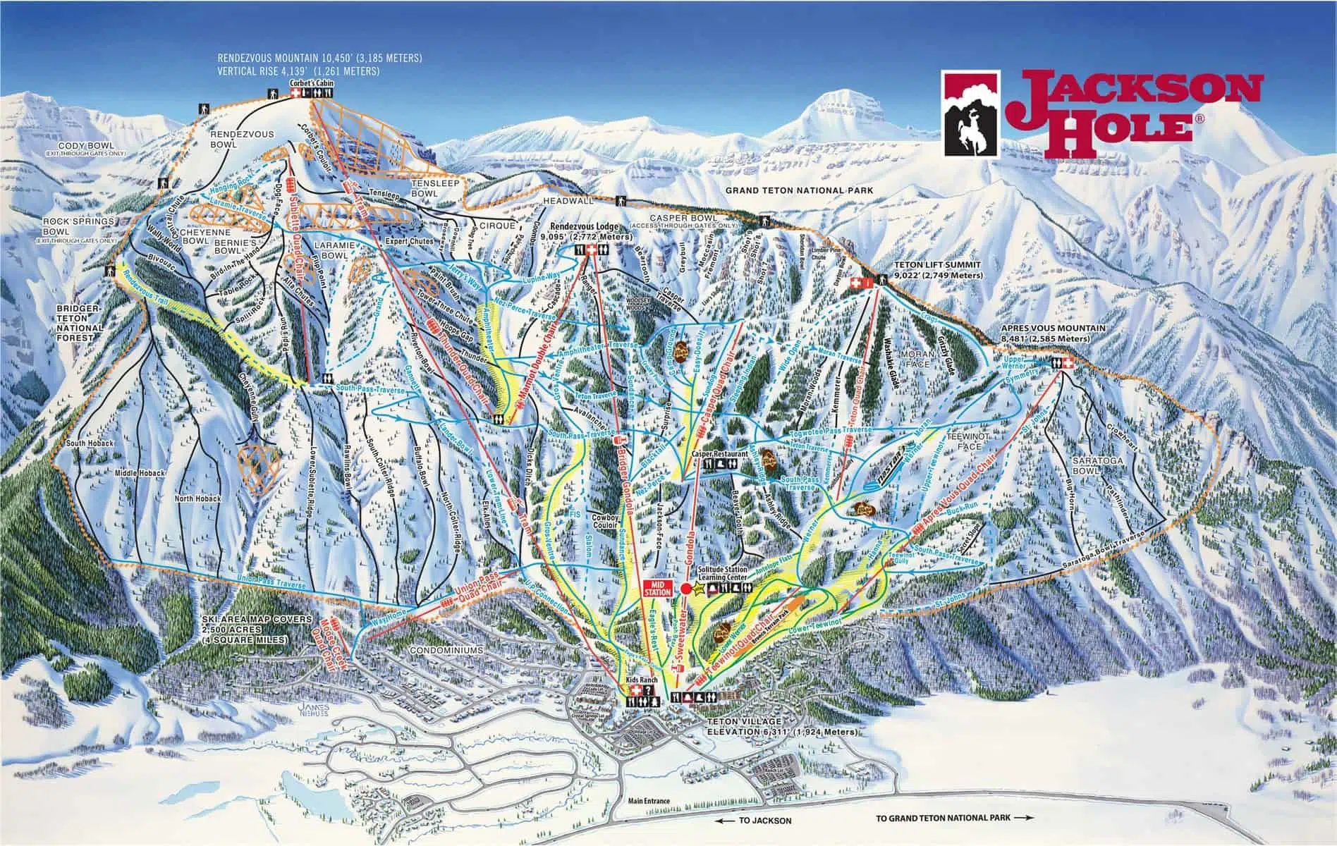 Jackson Hole, piste map