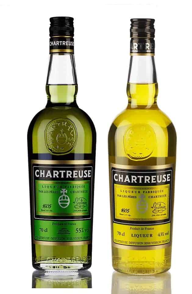 likor-chartreuse-verte-chartreuse-jaune, grønne og gule udgaver