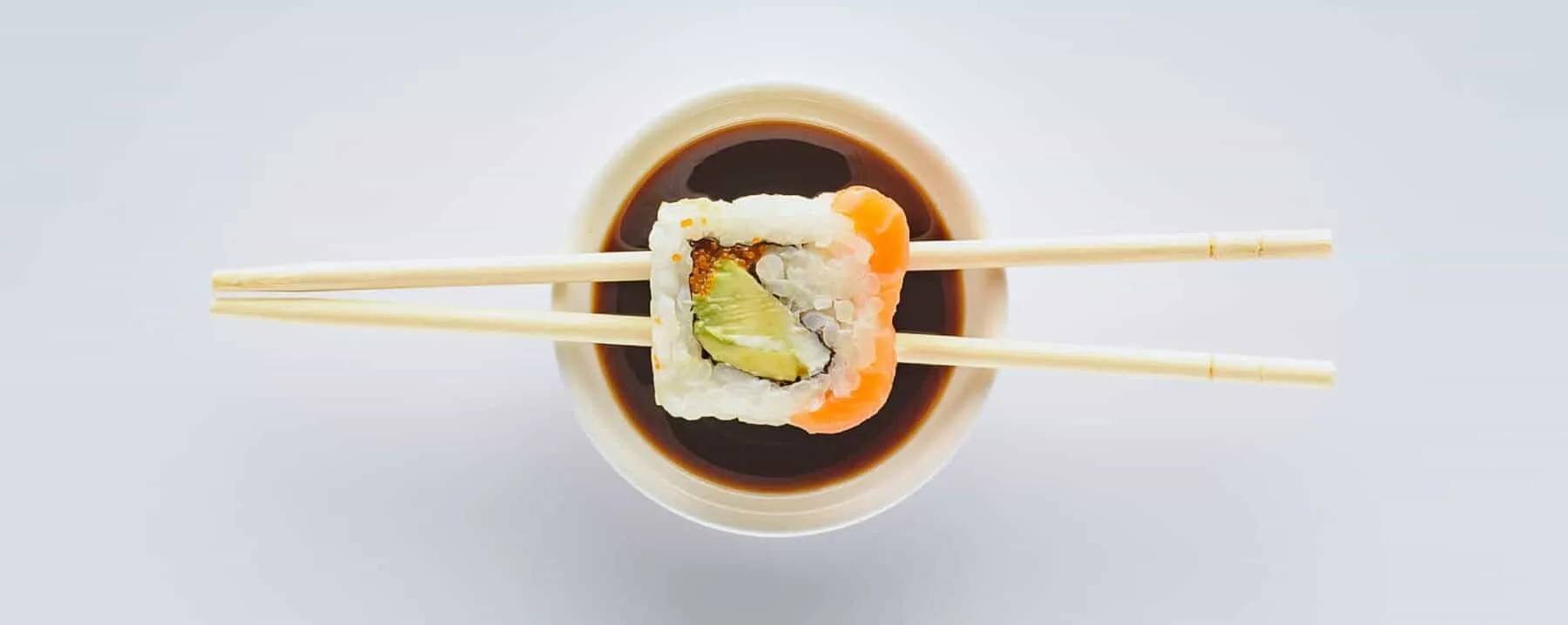 Sushi and chop sticks