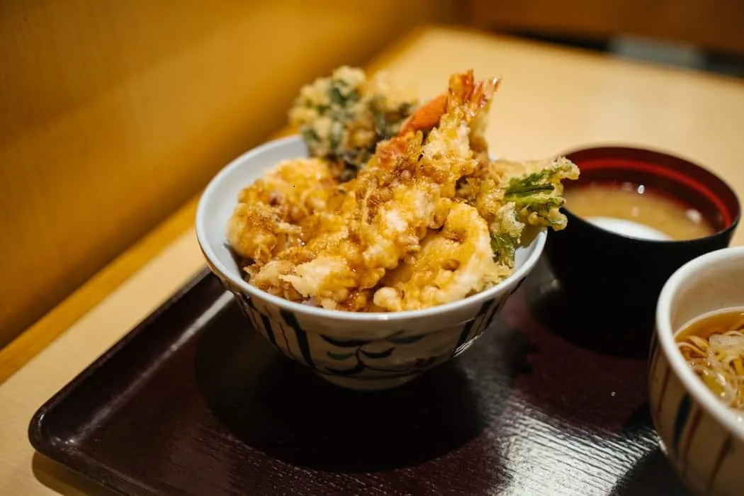 Tempura med skaldyr