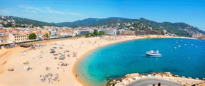 Tossa de Mar beach. Costa Brava, Catalonia, Spain. Vacanceselect