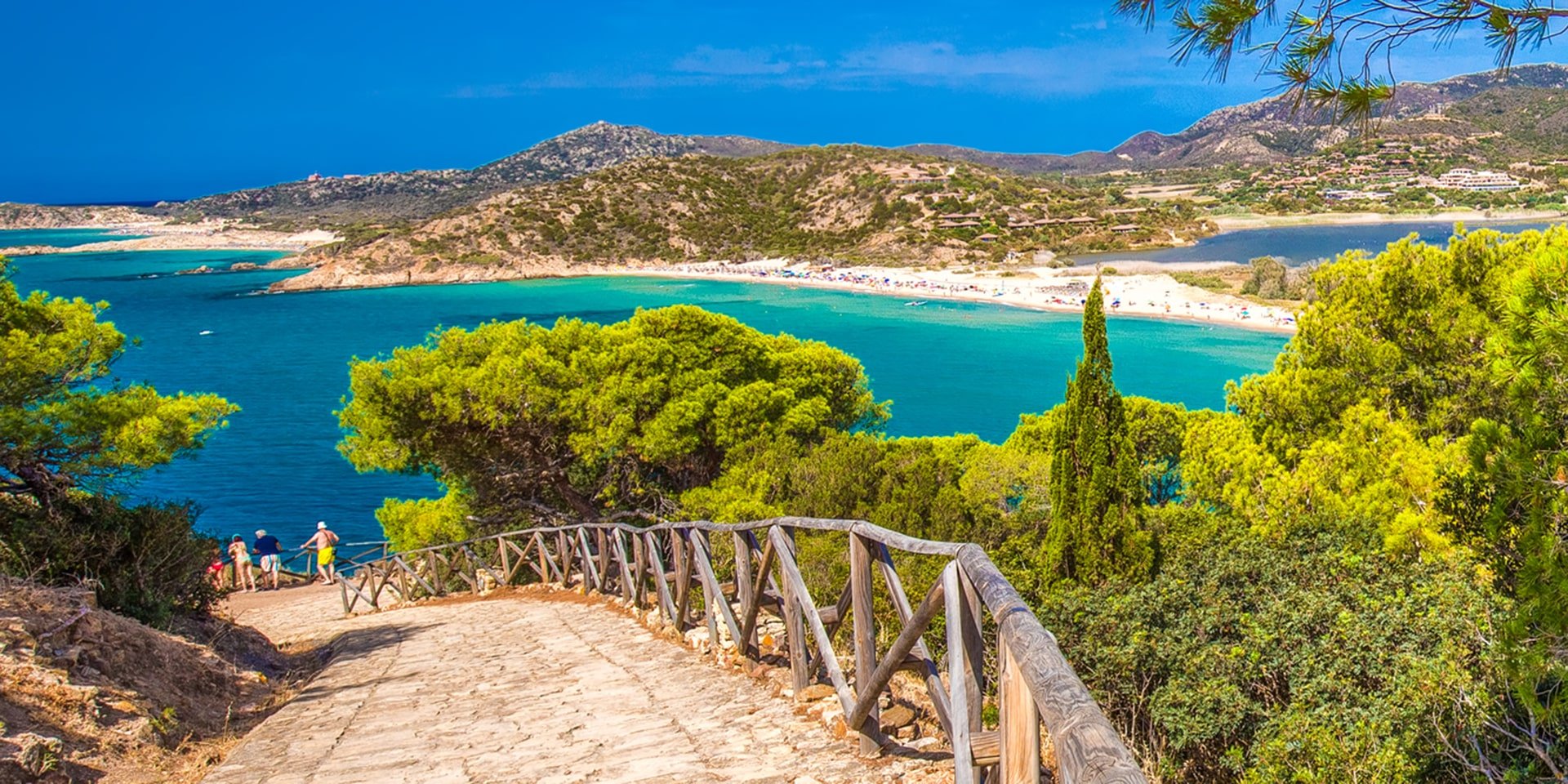 Sa Colonia beach, Chia resort, Sardinia, rejser til Italien