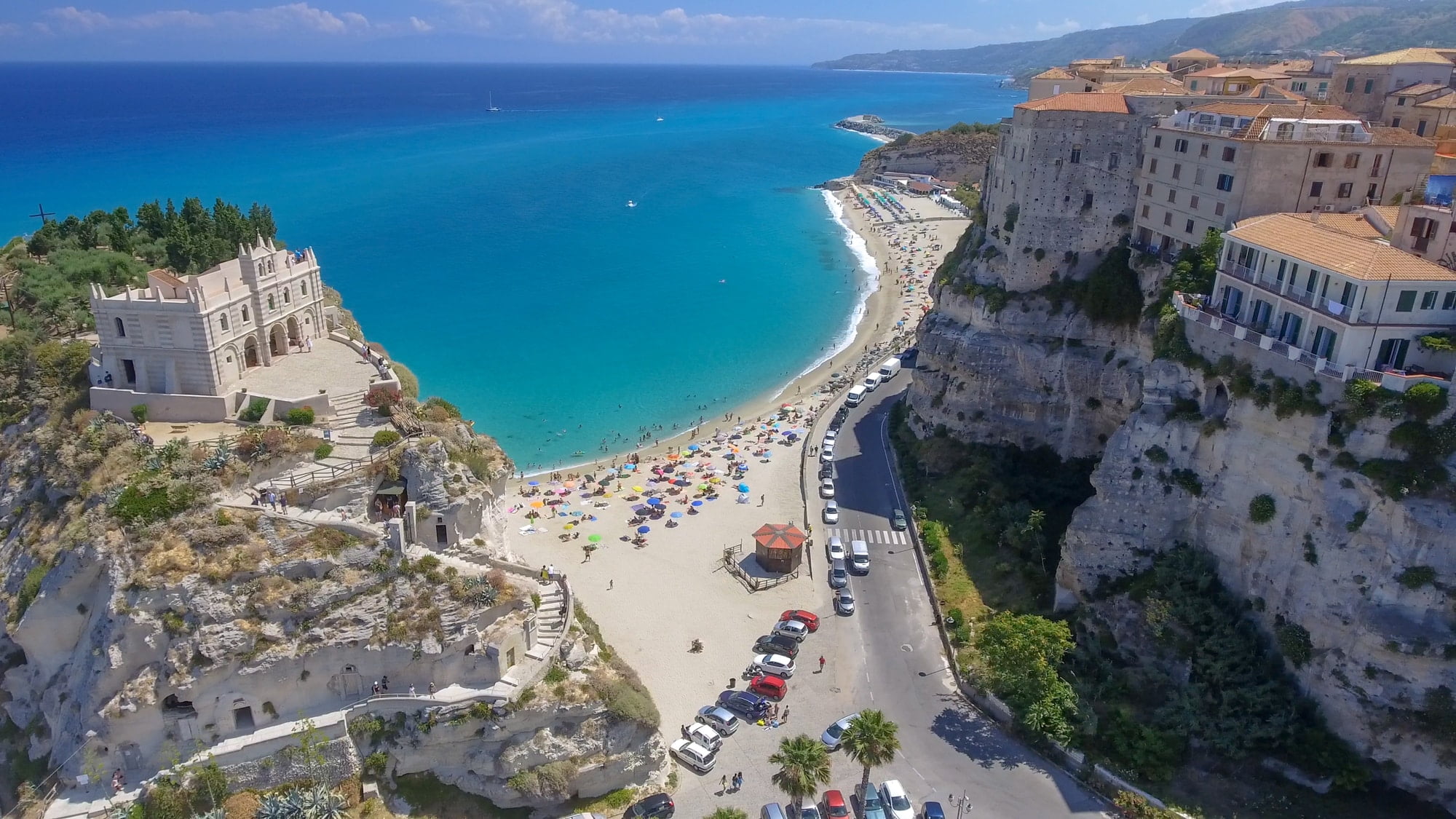 coastline and beaches in summer, Calabria - Italy.