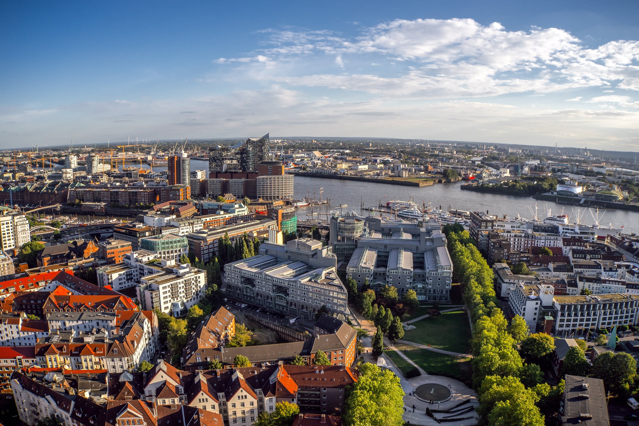 Hamburg skyline, Tyskland