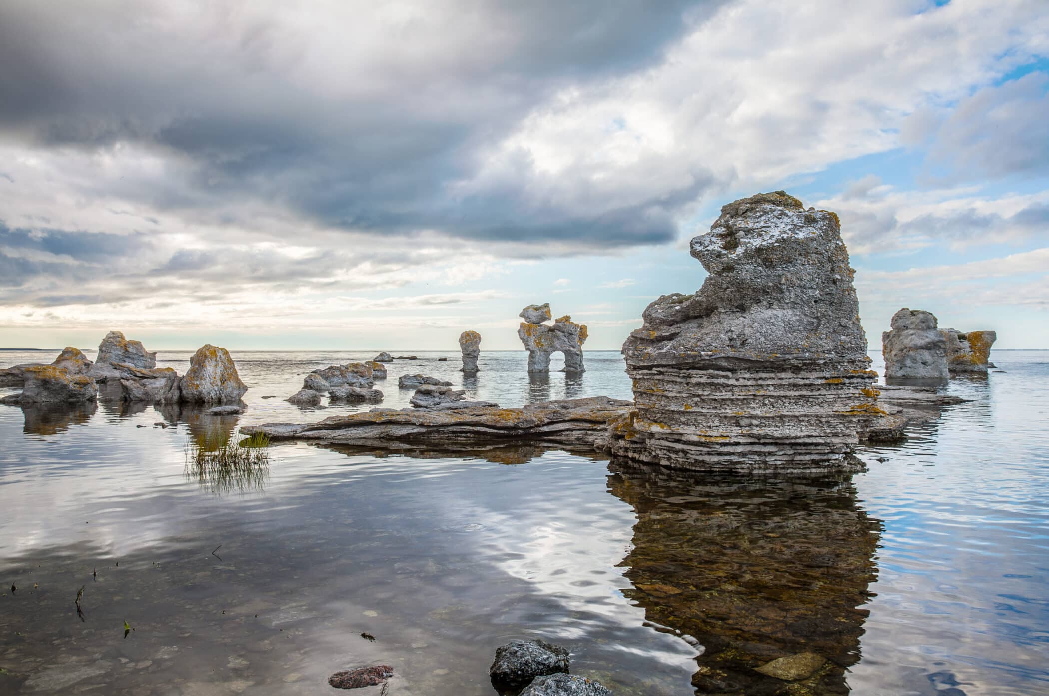 Gotland, Sverige, utrolige klippeformationer i havet