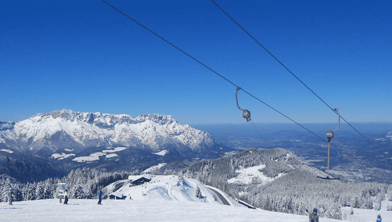 Berchetesgaden ski området med stor udsigt