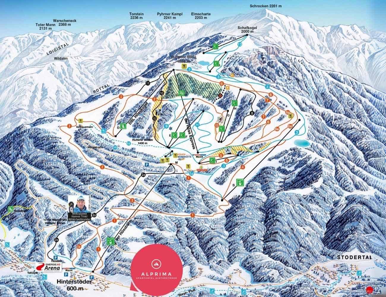 Pyhrn-Priel, Wurzeralm piste kort