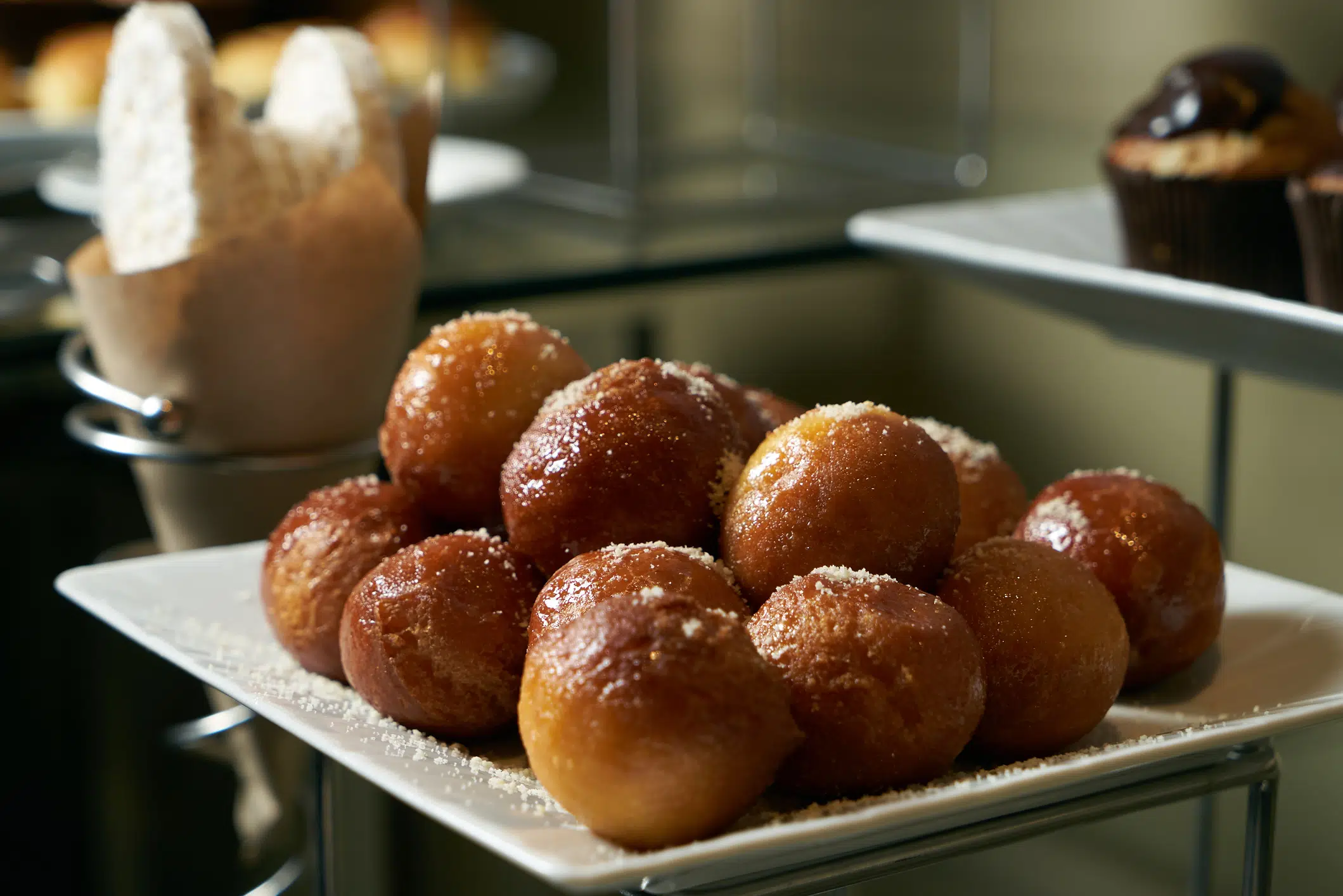 Loukoumades donuts med honning og kanel, græsk mad
