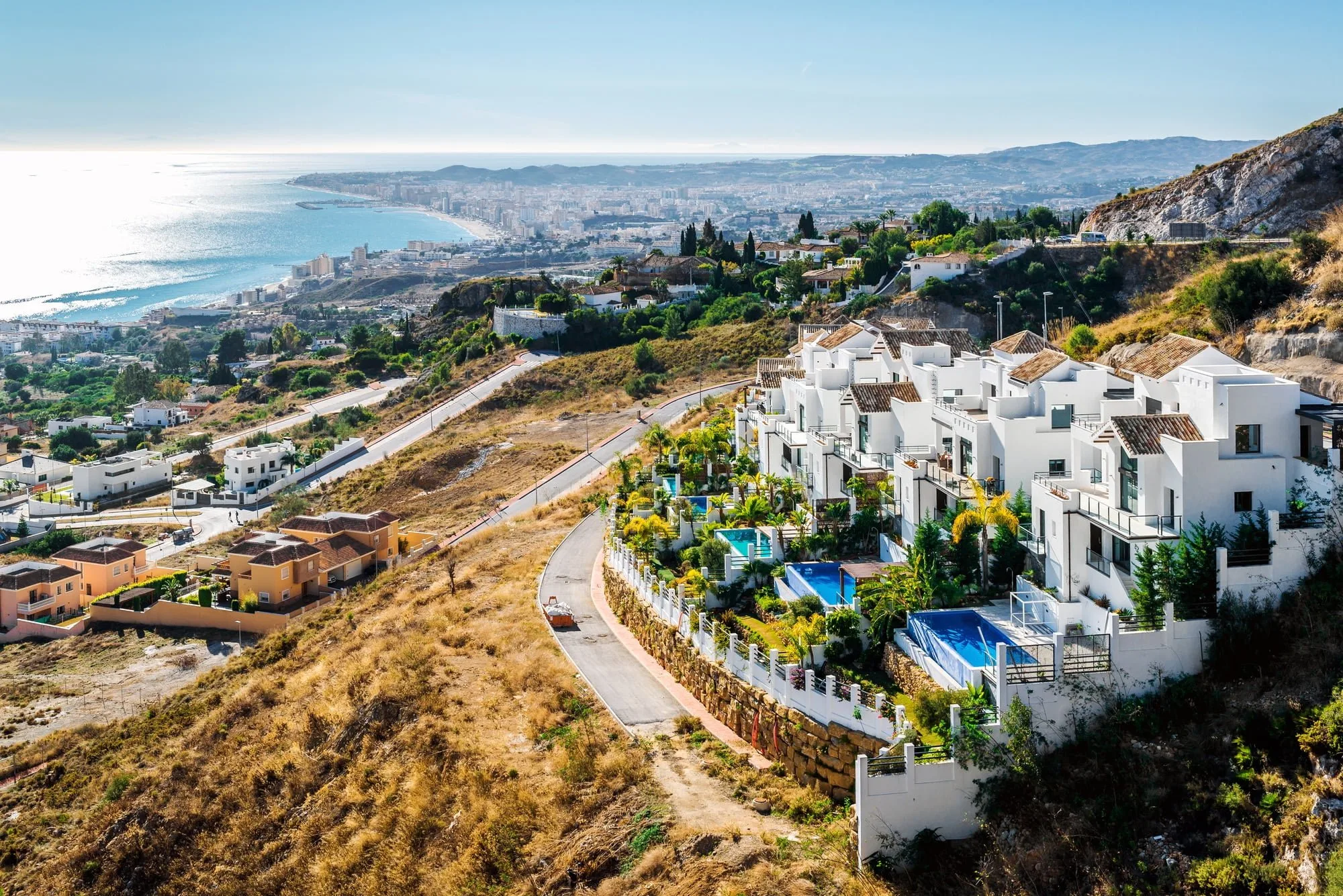 Fuengirola er aldrig mere end 5-10 minutter fra stranden, Costa del sol, Sydspanien