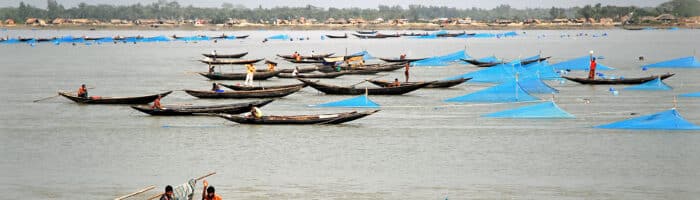 Tache Pashur River near Mongla in Bangladesh