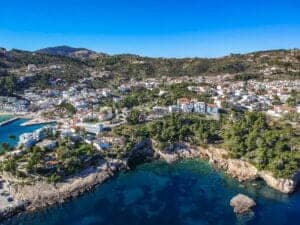 Patitiri town in Alonnisos island, Greece