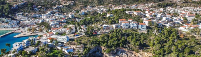 Patitiri town in Alonnisos island, Greece