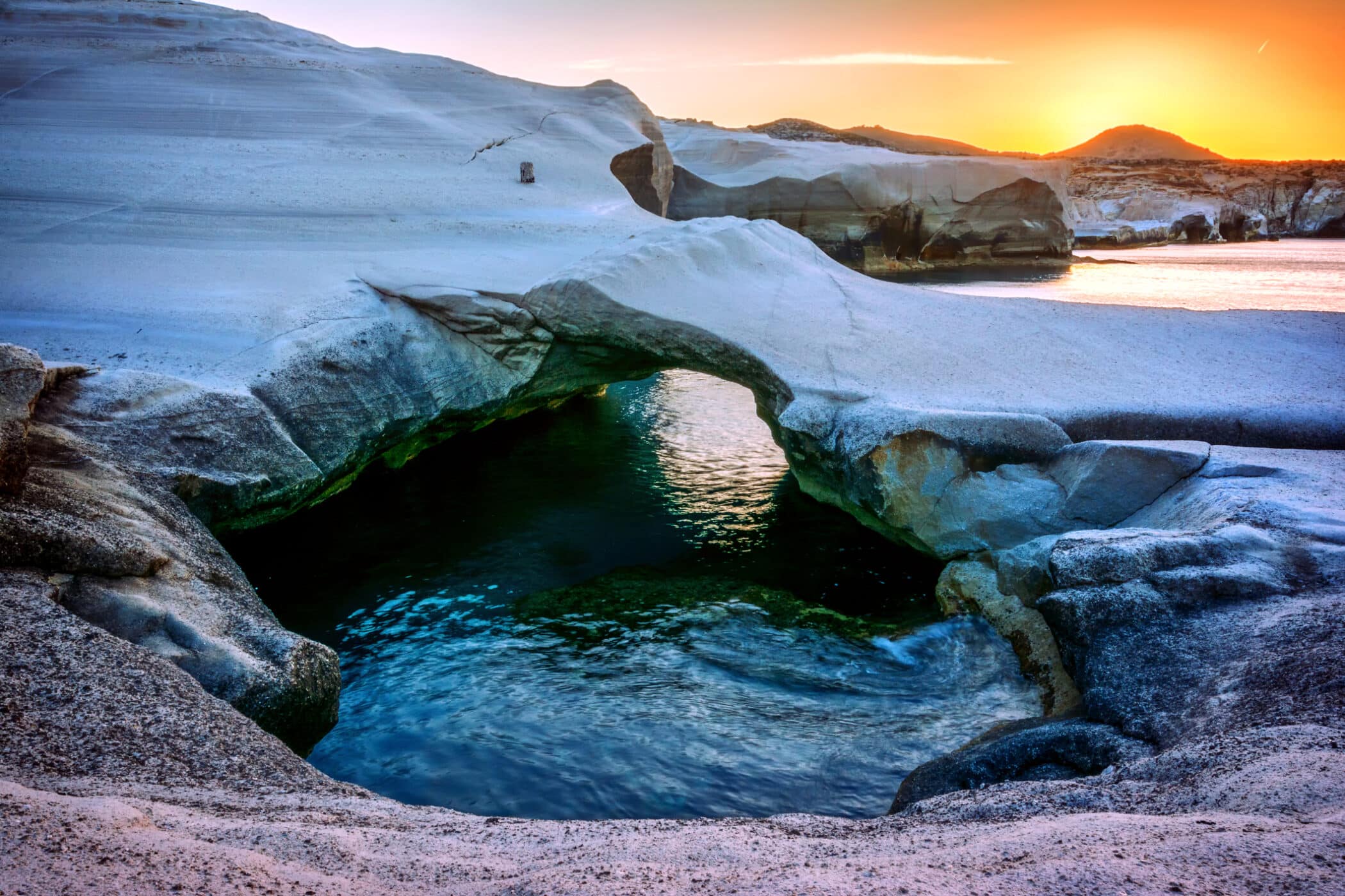 Sarakiniko beach at the island of Milos