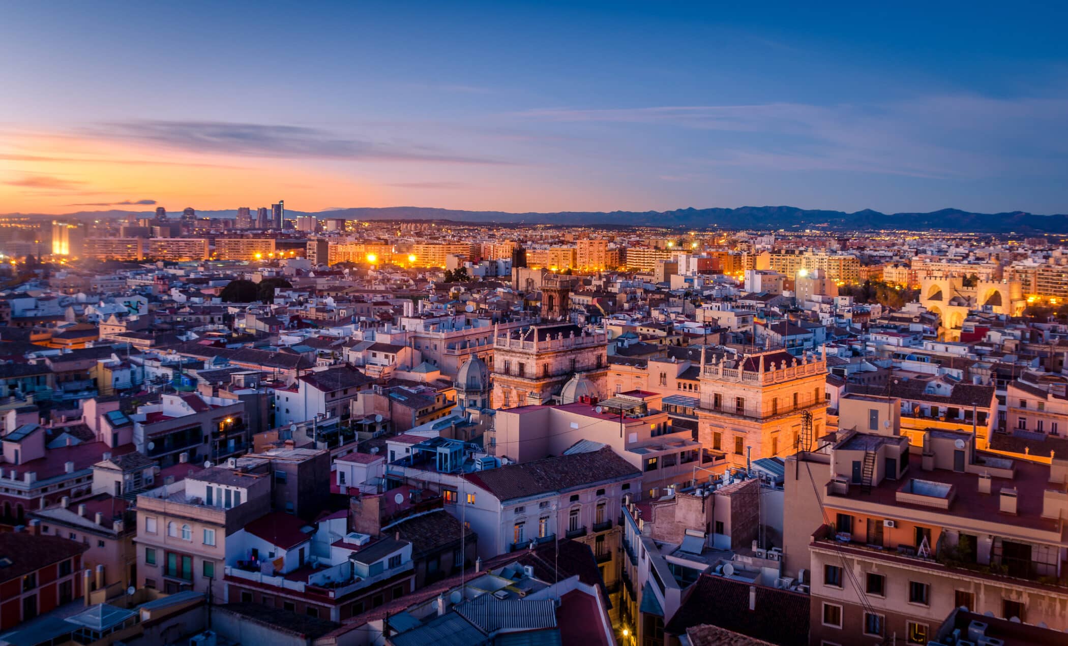 Valencia, aften panorama