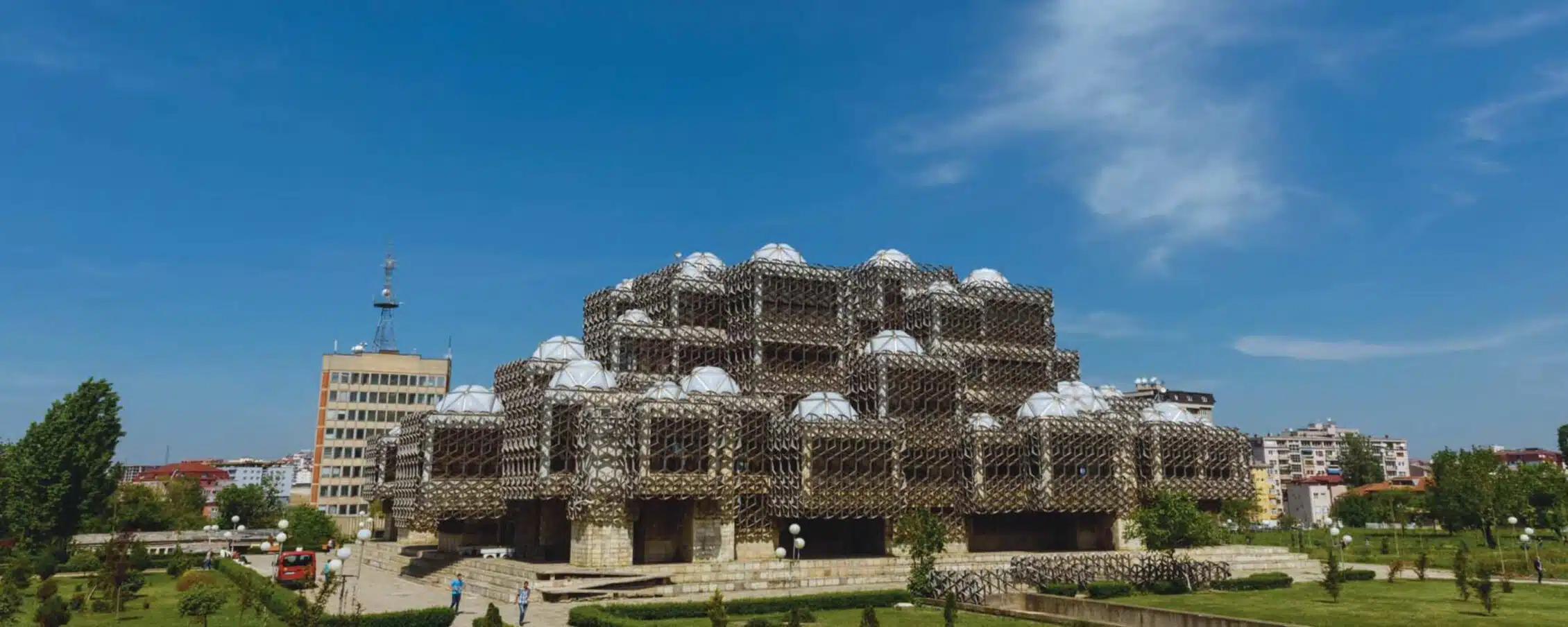 Kosovo National Library designed by Croatian architect Andrija Mutnjakovic