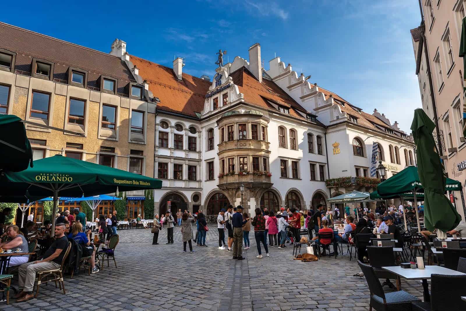Hofbräuhaus am Platzl, den berømte ølhal i München