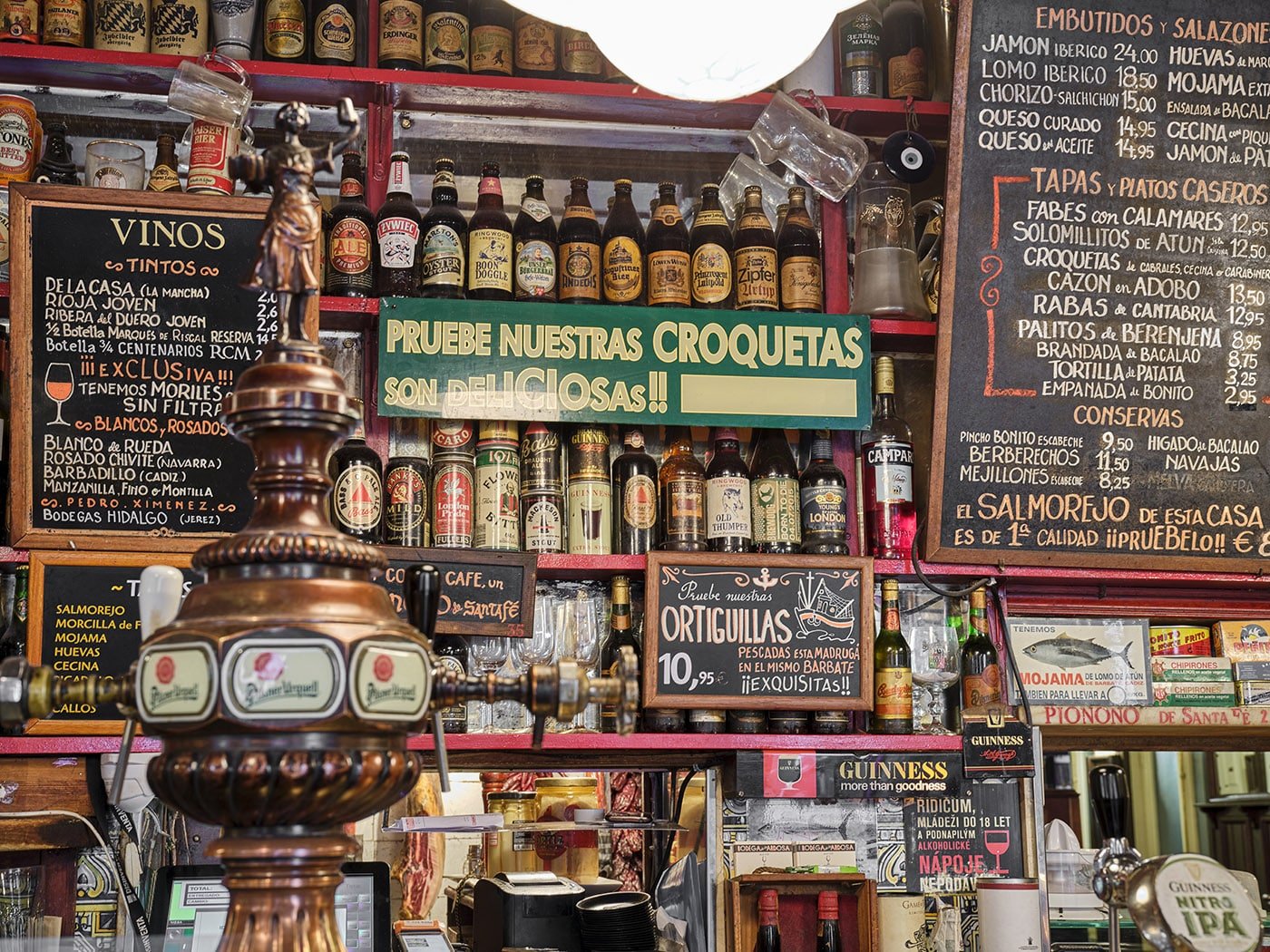 The Bodegas de la Ardosa, amazing selection of, food, beer and wine
