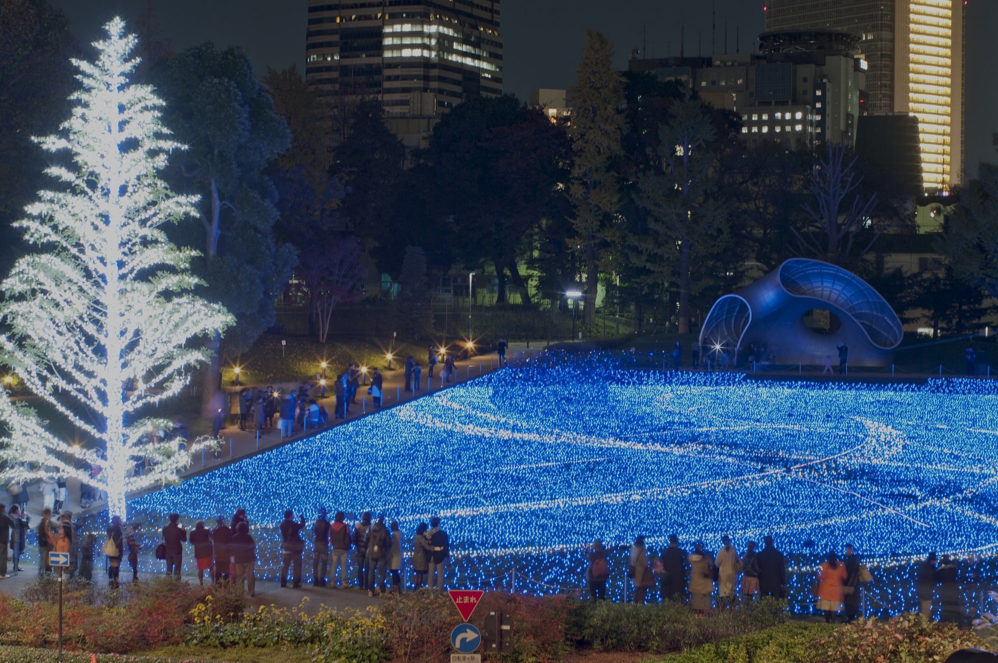Christmas Illumination in Midtown, Tokyo, Japan