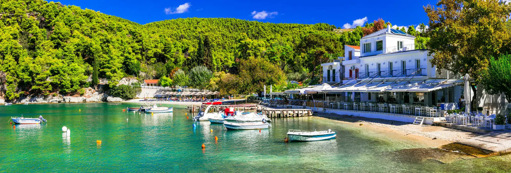 Best of Skopelos island - Picturesque fishing village Agnontas 