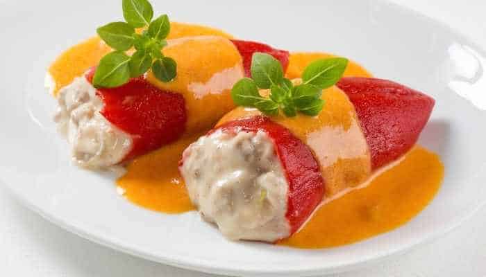 Piquillo peber fyldt med torskefisk