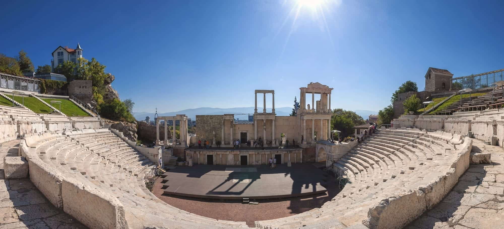 Ancient Theatre of Philippopolis (Roman Theatre) in Plovdiv, Bulgaria