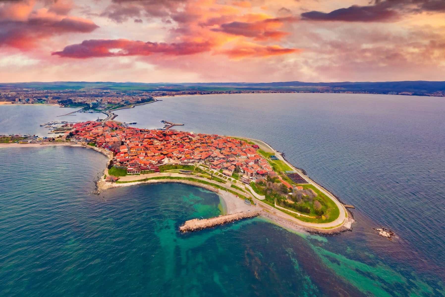 Nessebar. Picturesque seascape of Black sea.