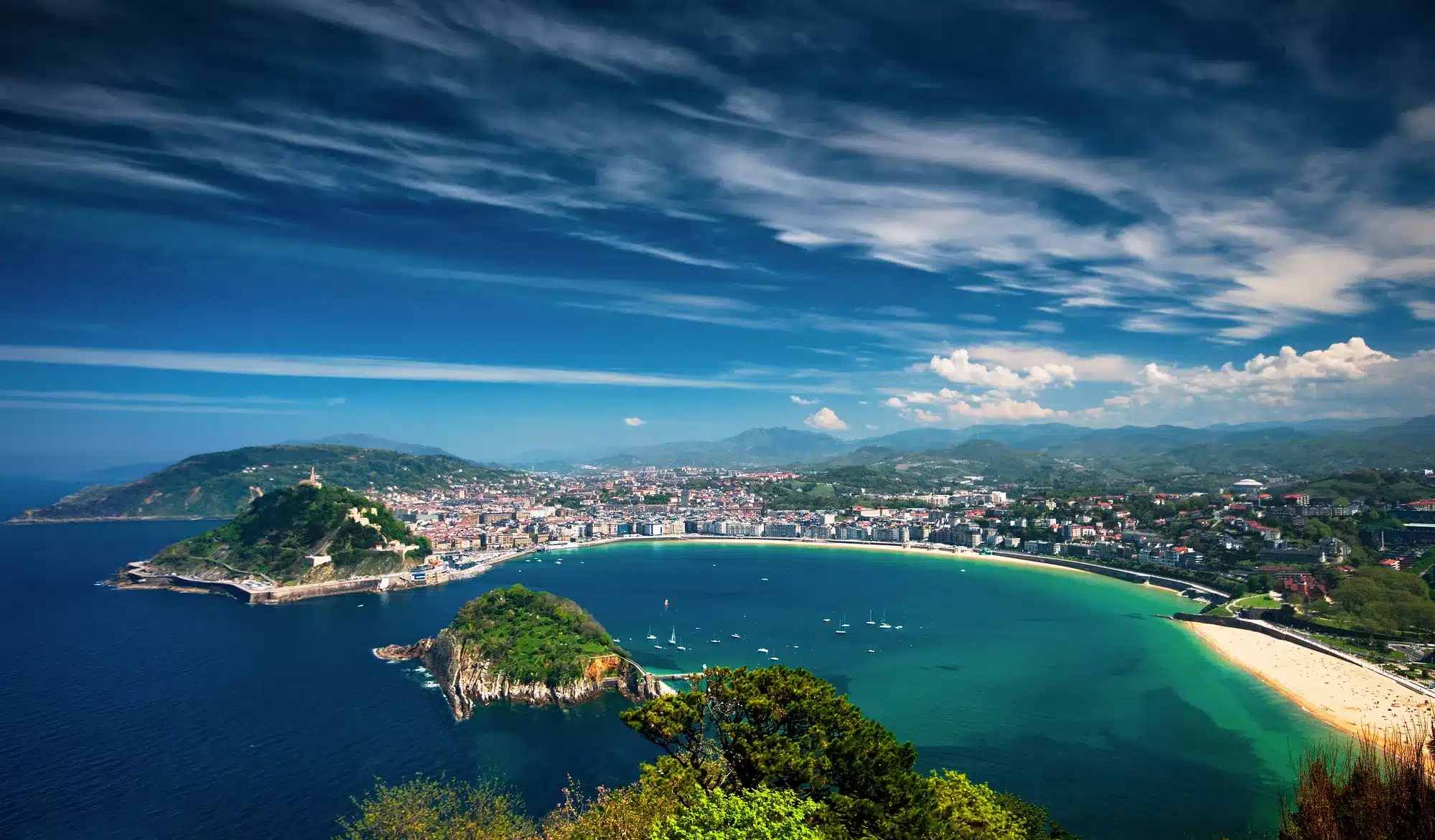 San Sebastian, Spain from above