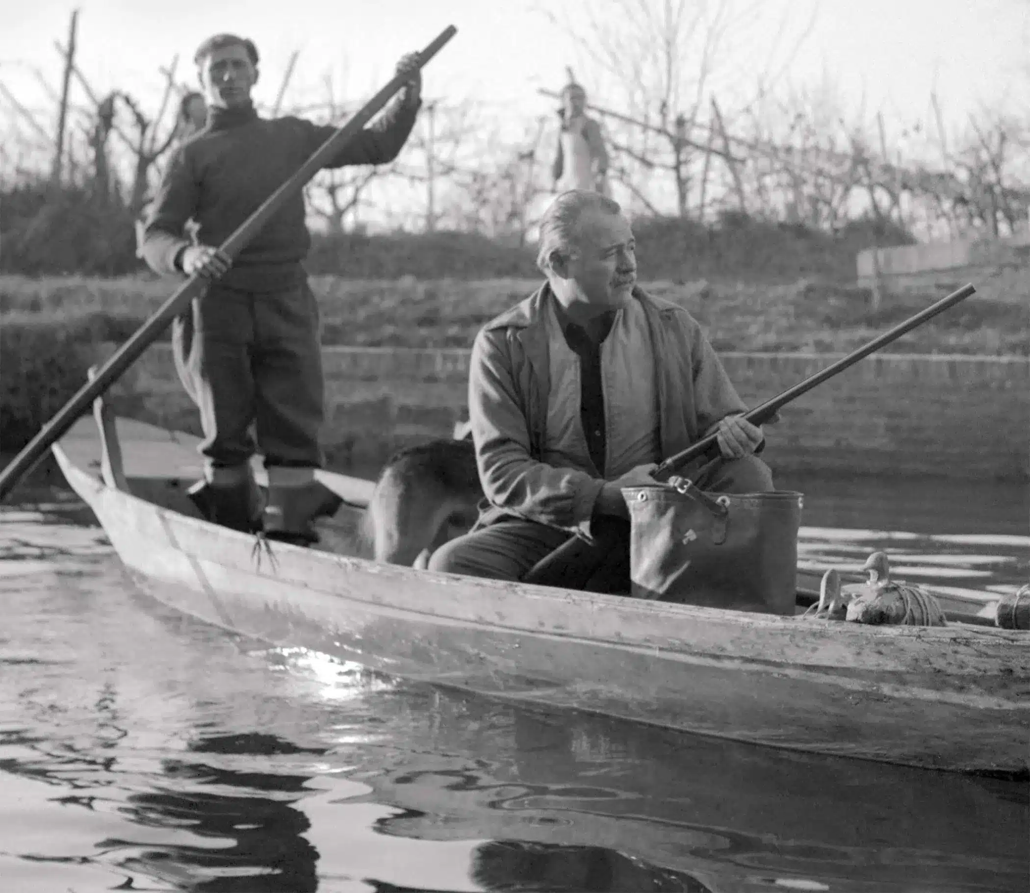 Ernest Hemingway hunting ducks in Friuli