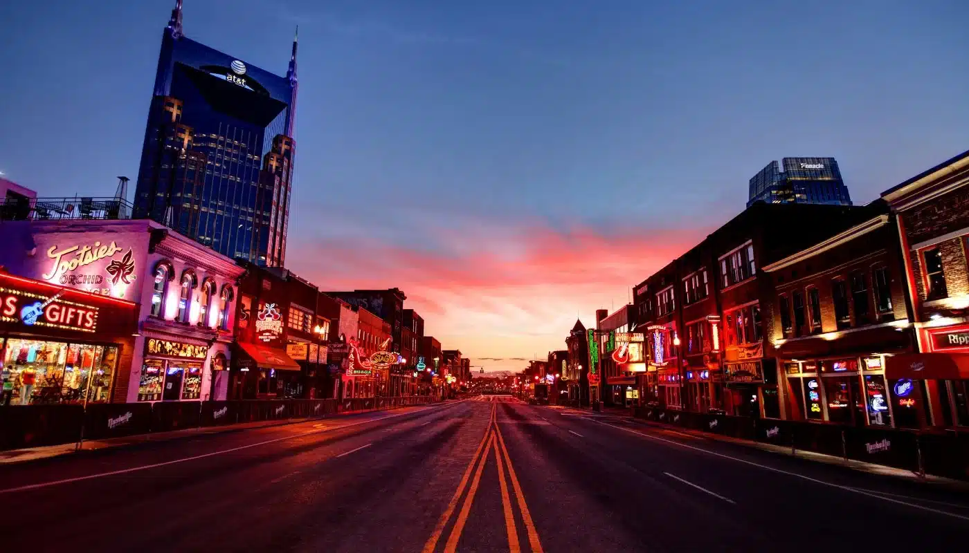 Broadway in Downtown Nashville