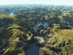 Amazonas river bird's eye view